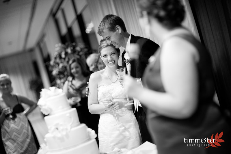 The Maid of Honor and John's sister, Erica, gave an emotional toast!