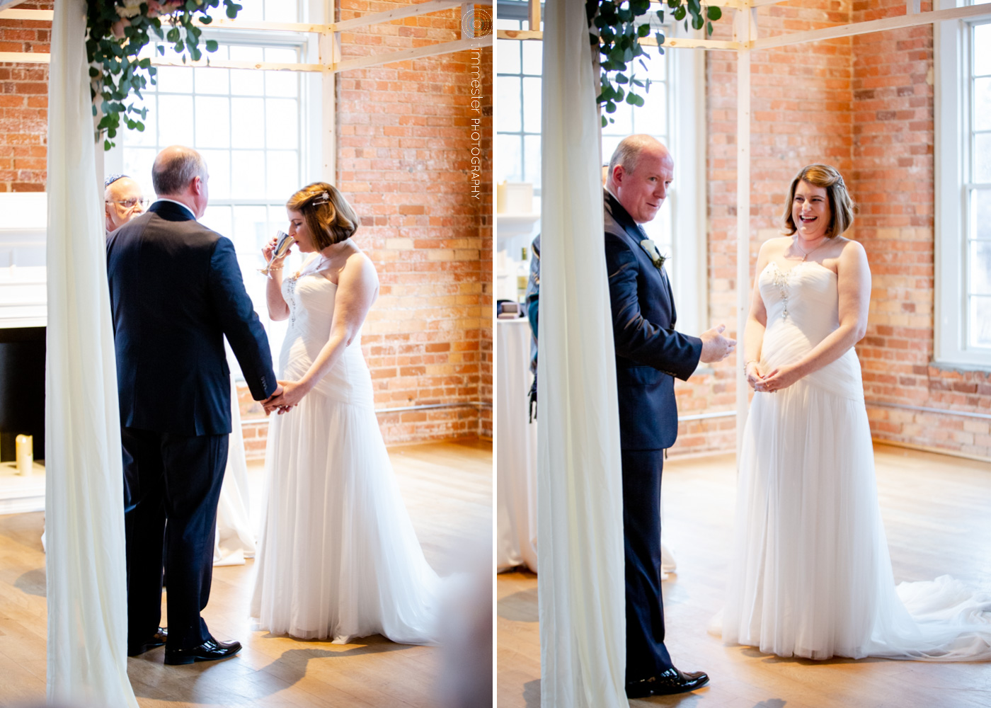 The winter wedding of Jessica + David in Durham, NC at The Cotton Room