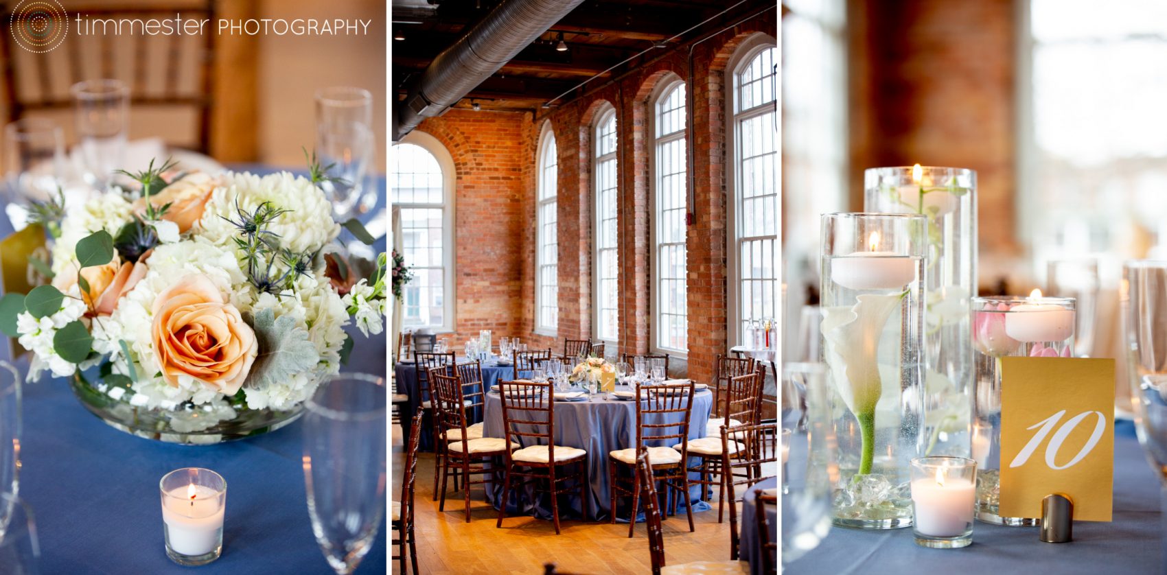 A winter, February wedding at The Cotton Room in Durham, NC.