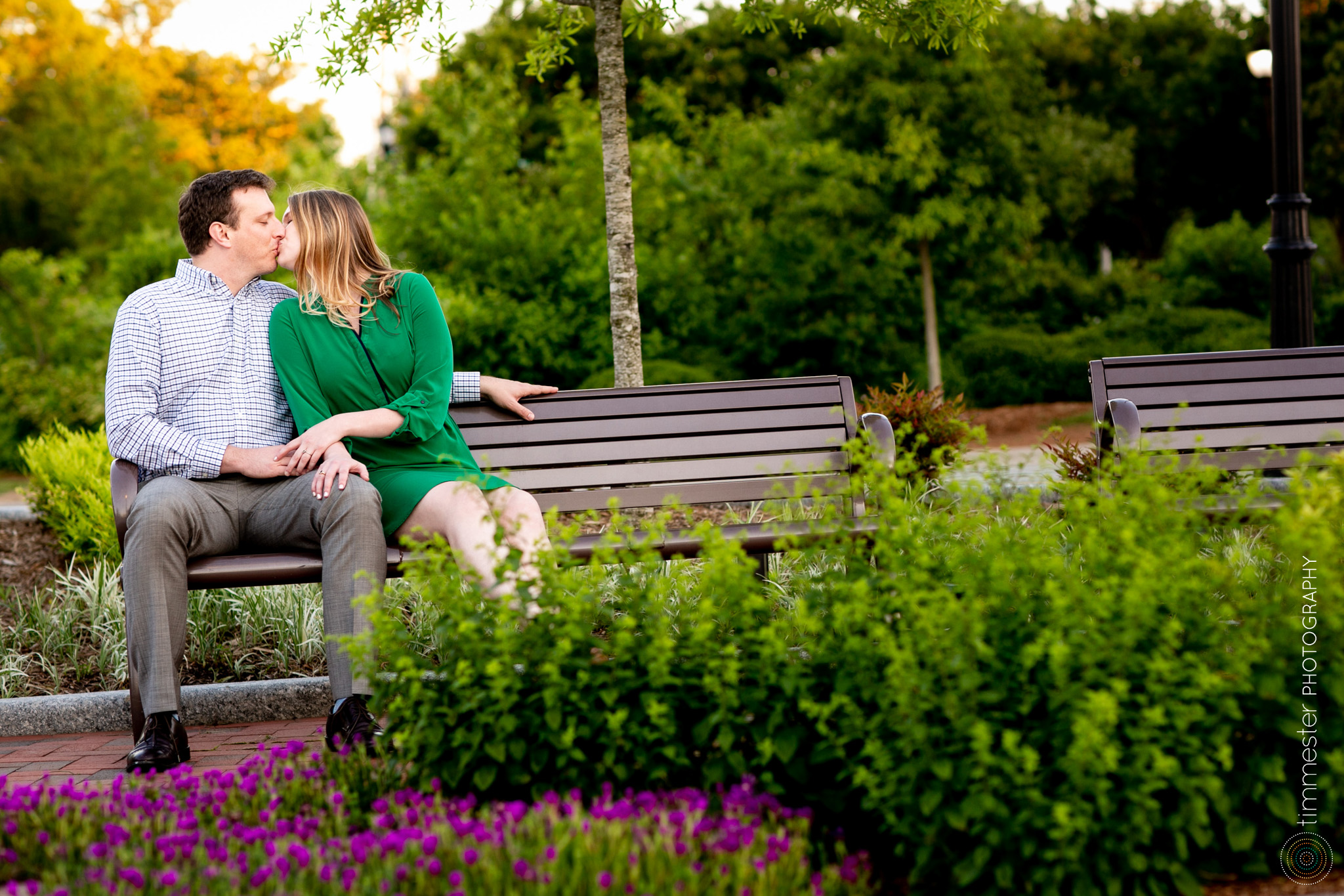 An engagement session in Downtown Cary, NC.