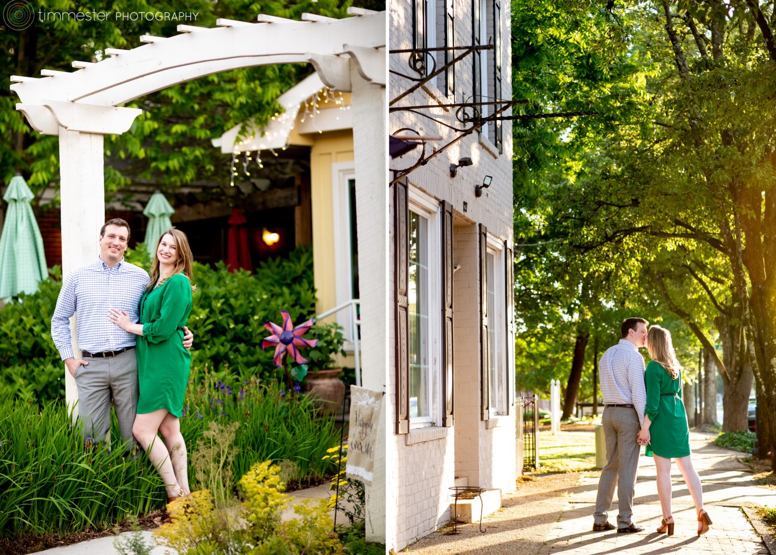 Downtown Cary engagement session in North Carolina.