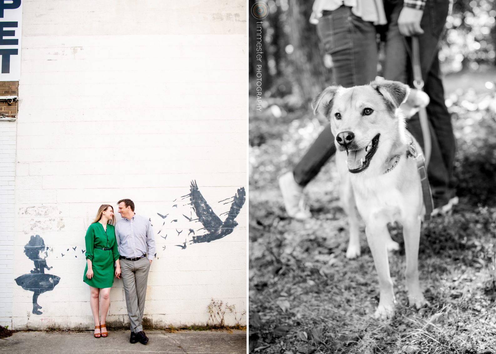 An engagement session in Downtown Cary, NC and William B. Umstead Park.