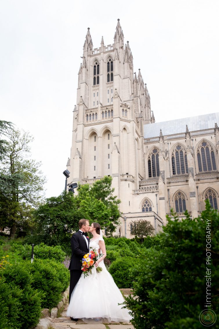 Wedding day at the National Cathedral in Washington, DC.