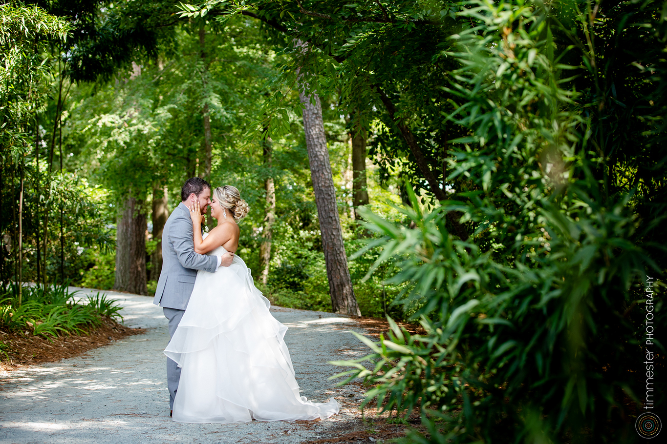 Bride and Groom portraits at Duke Gardens in Durham, NC