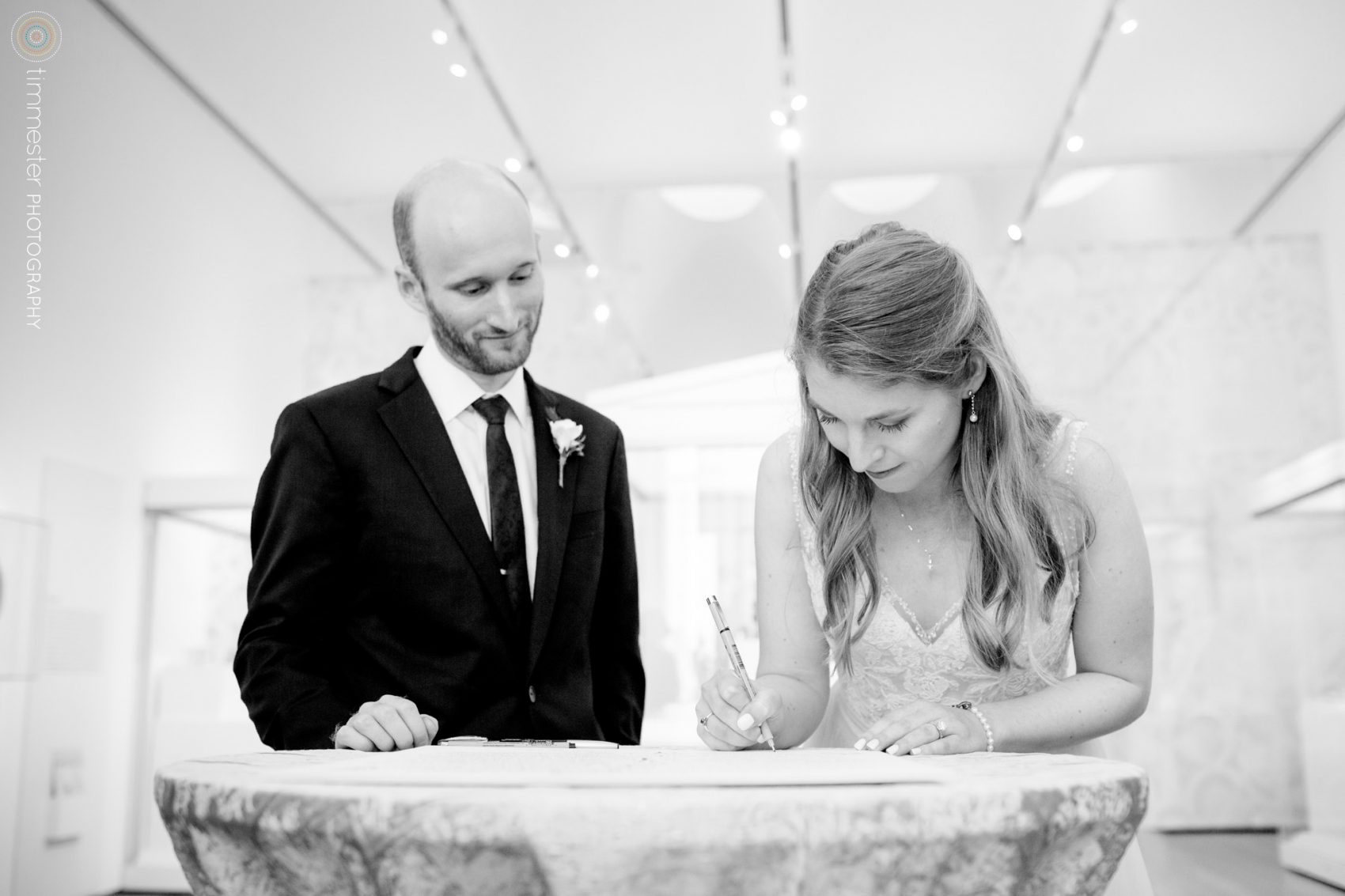 A Jewish wedding ceremony and Ketubah signing at NCMA in Raleigh.