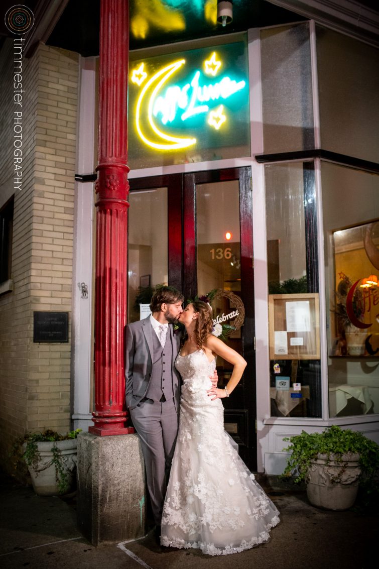 A fabulous wedding at Caffe Luna in Raleigh, North Carolina.