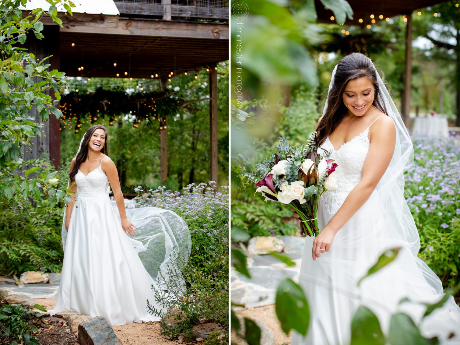 Bridal portraits and wedding at Sassafras Fork Farm in North Carolina.