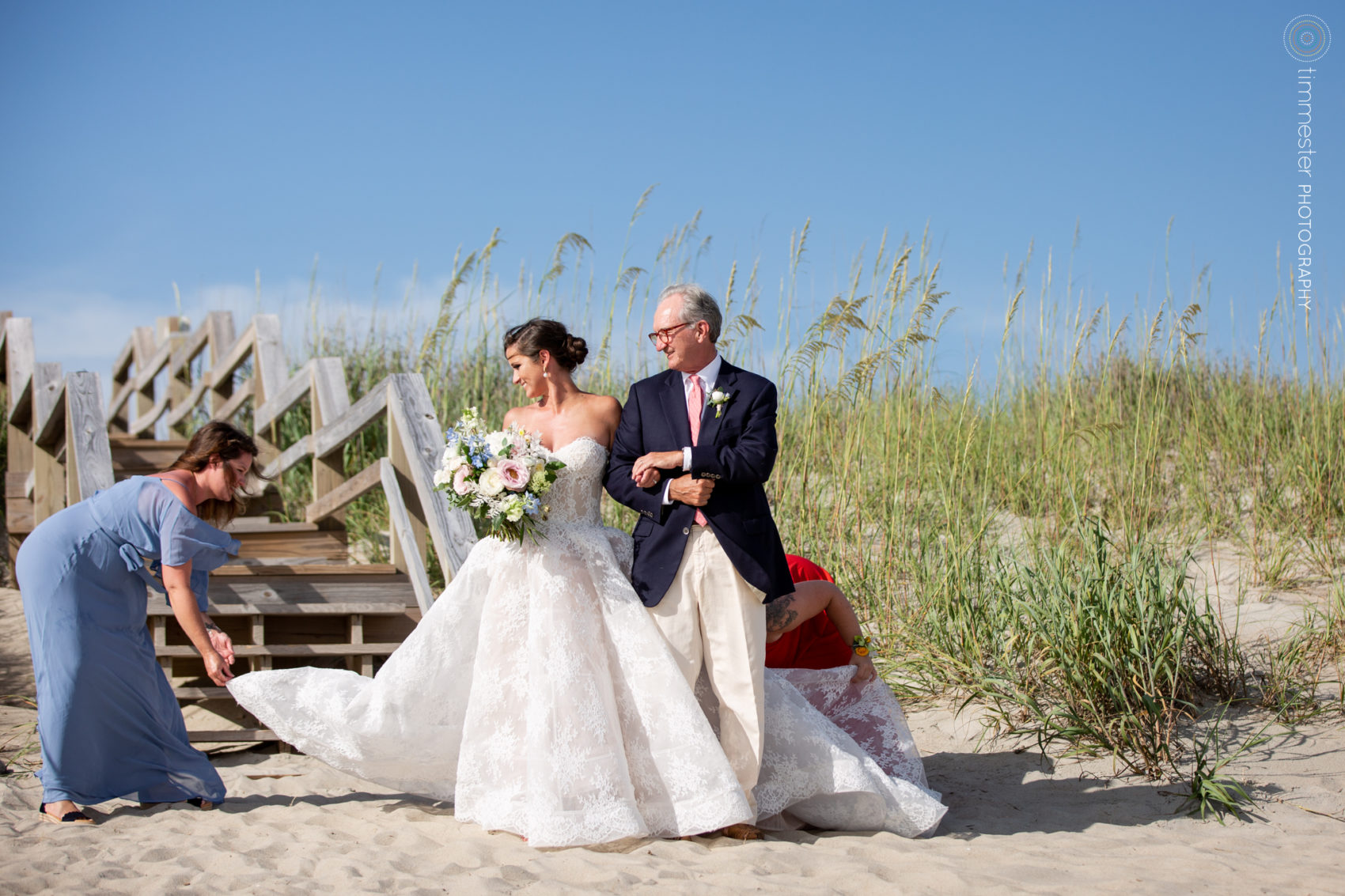 Beach wedding at Bald Head Island in North Carolina