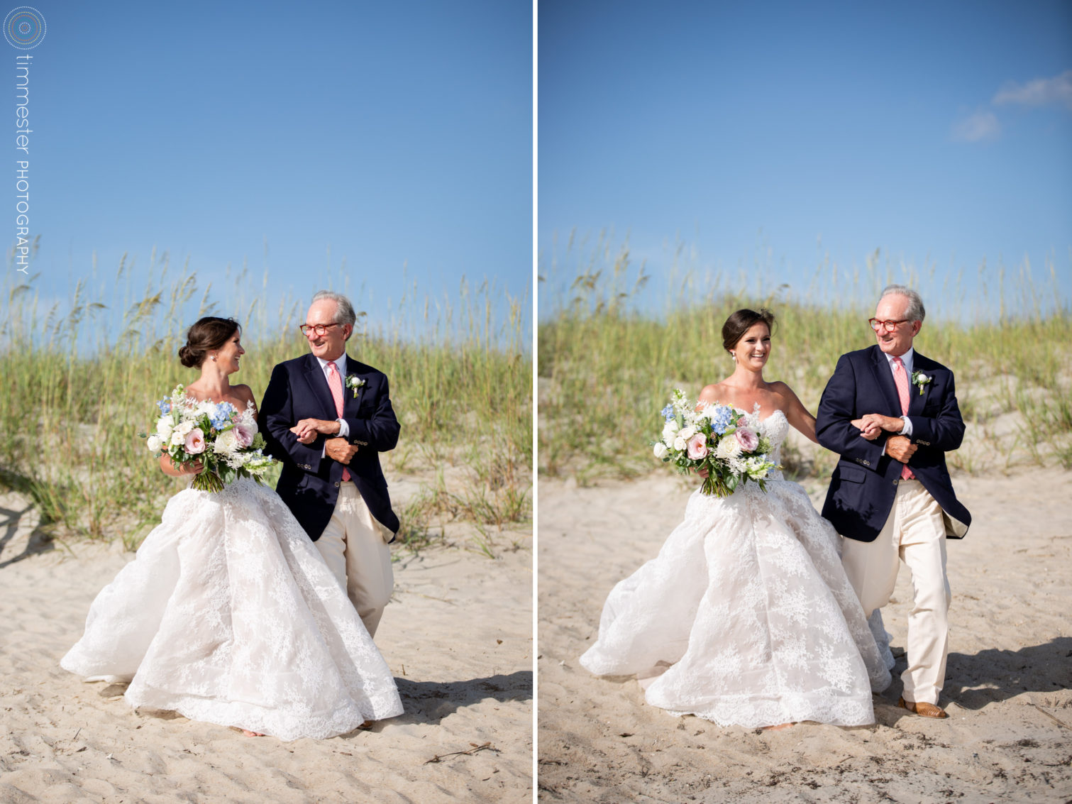 A wedding on the beach in North Carolina at Bald Head Island