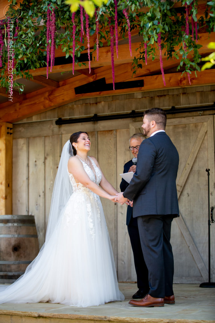 A Dorsett House wedding with an outdoor, fall ceremony in Silk Hope, North Carolina