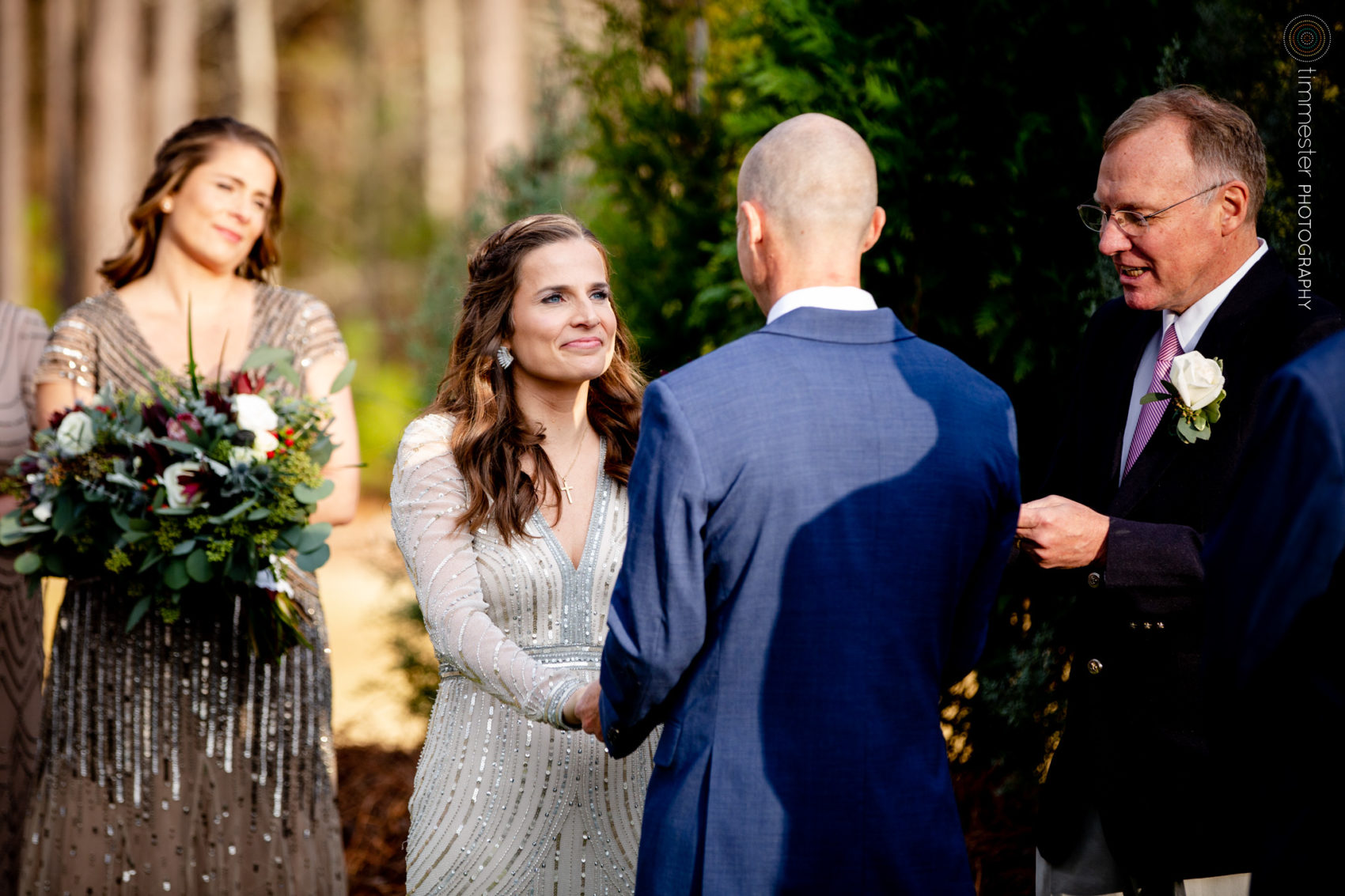 A Chapel Hill Carriage House wedding in December in Chapel Hill, NC