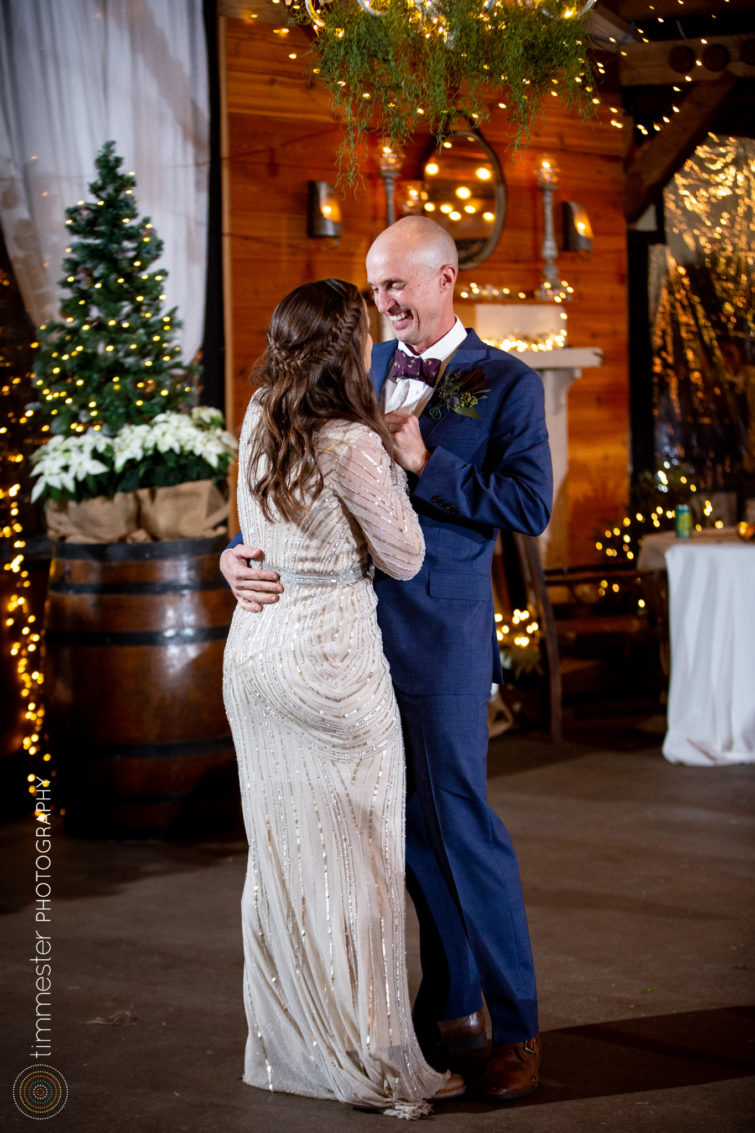 A winter wedding and reception at Chapel Hill Carriage House