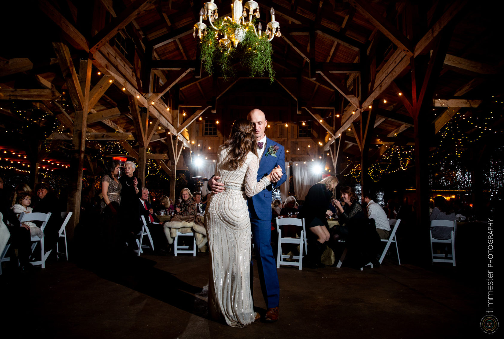 A December wedding and reception in North Carolina at Chapel Hill Carriage House
