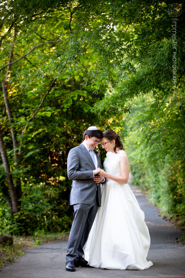 A couple's first look and wedding at the Museum of Life and Science in Durham, NC