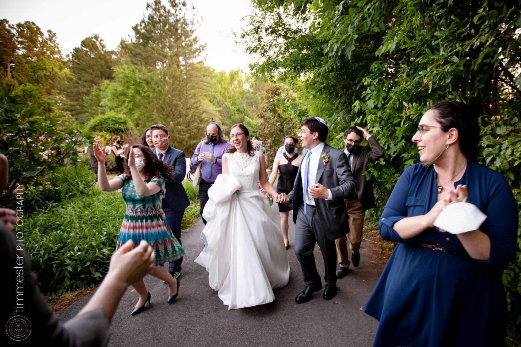 A wedding recessional at the Museum of Life and Science