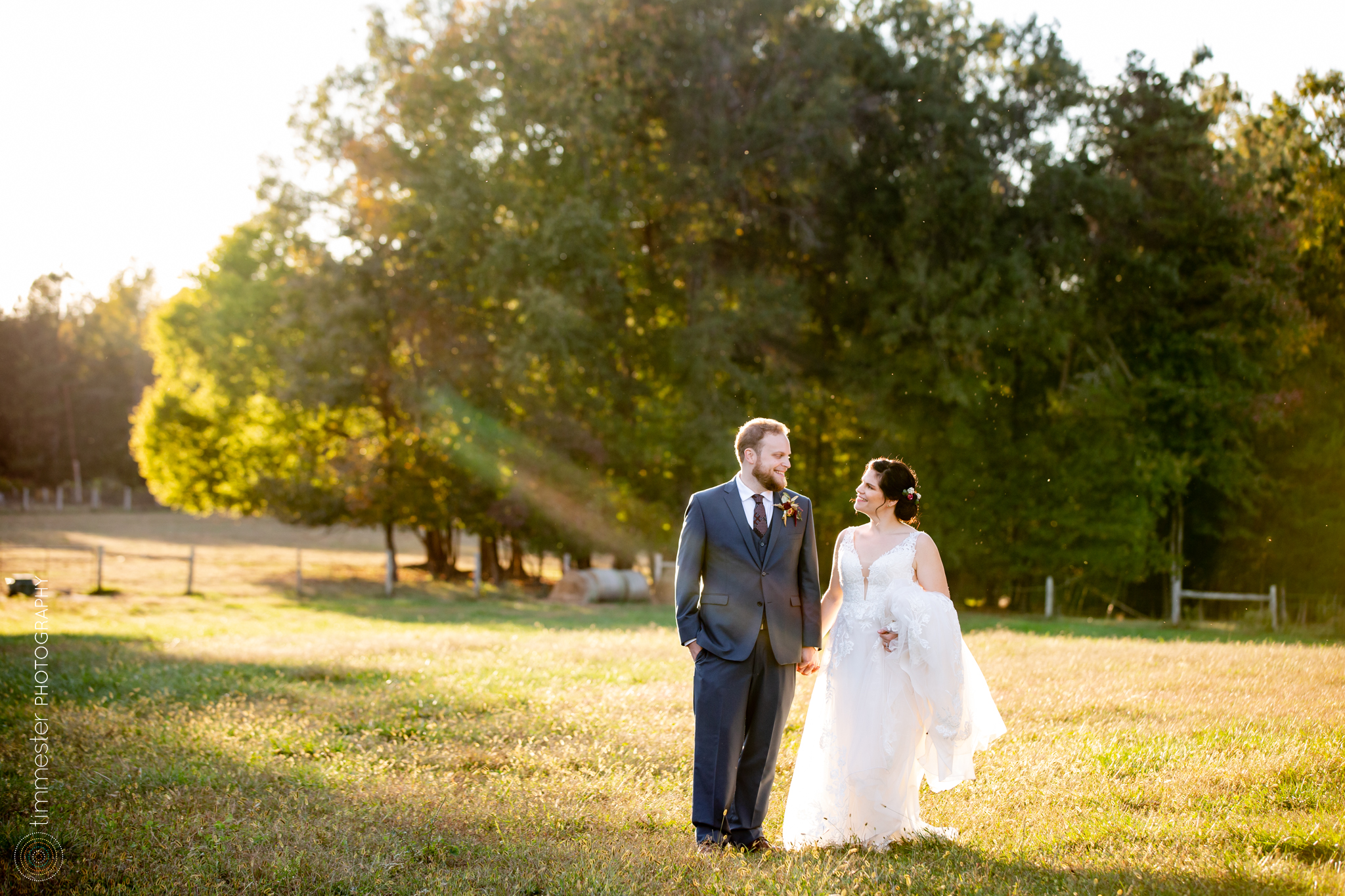 Fall outdoor rustic wedding at Sassafras Fork Farm in Rougemont, NC