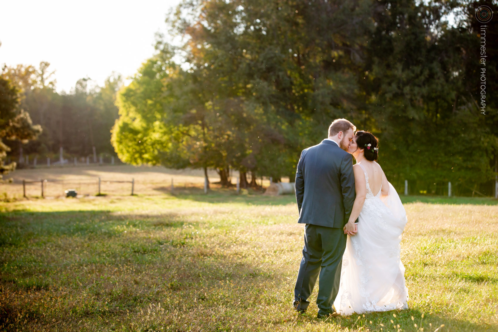 A beautiful outdoor October wedding at the rustic barn of Sassafras Fork Farm in Rougement, North Carolina.