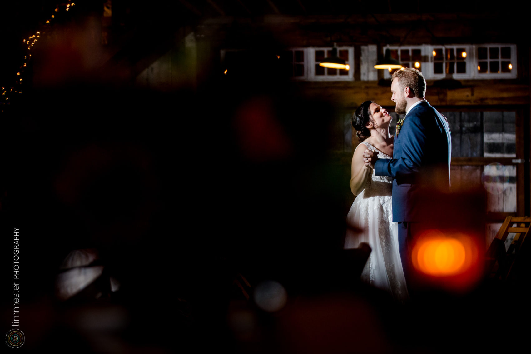 A last dance for the husband and wife after their fall wedding at Sassafras Fork Farm in Rougemont, NC.