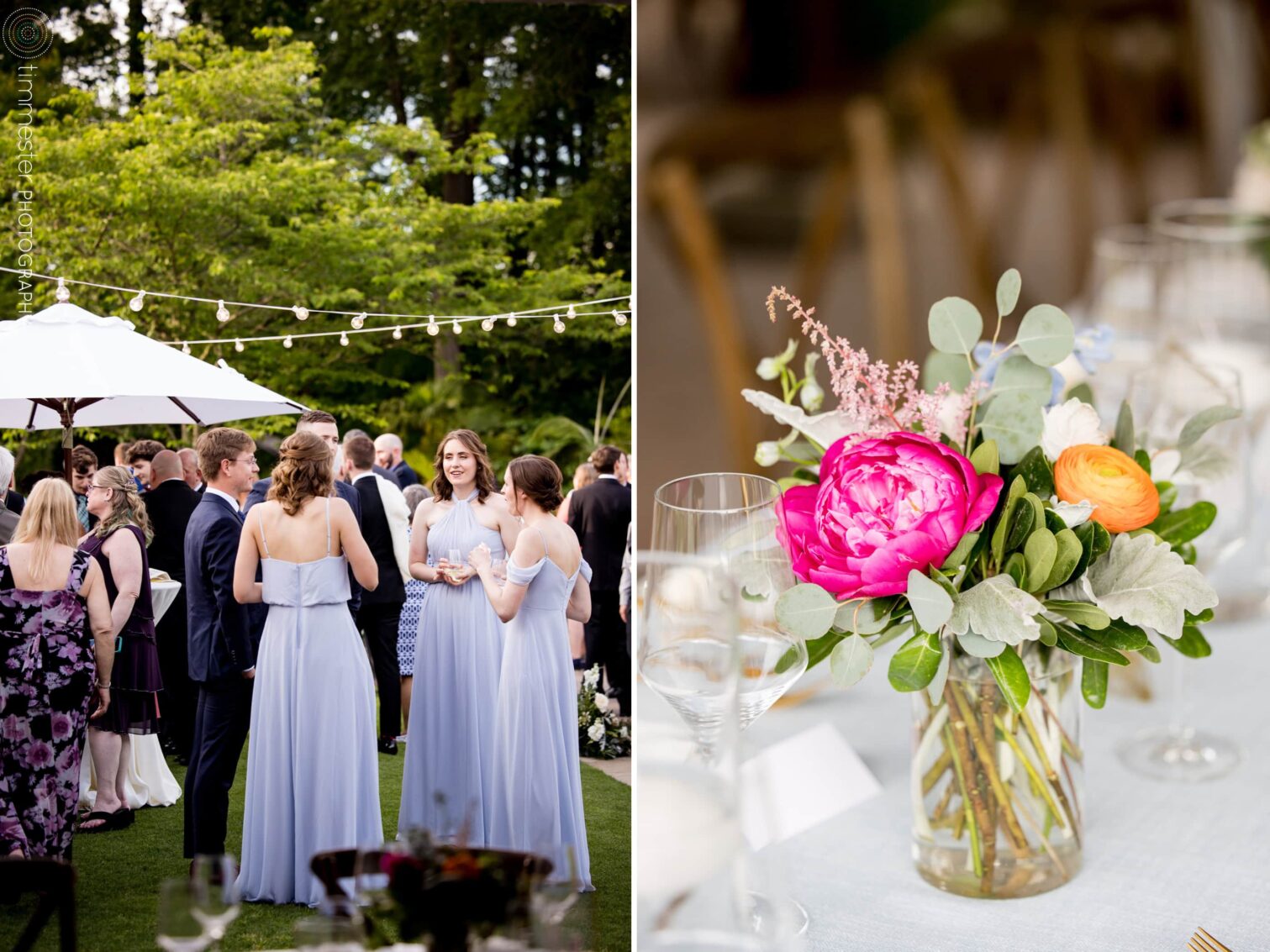 Duke Gardens outdoor wedding and reception
