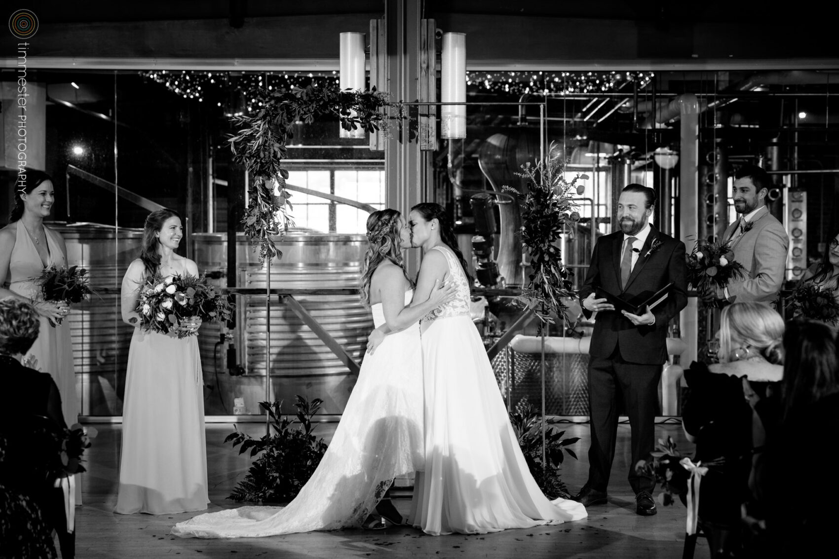 The Rickhouse wedding ceremony, Durham, North Carolina