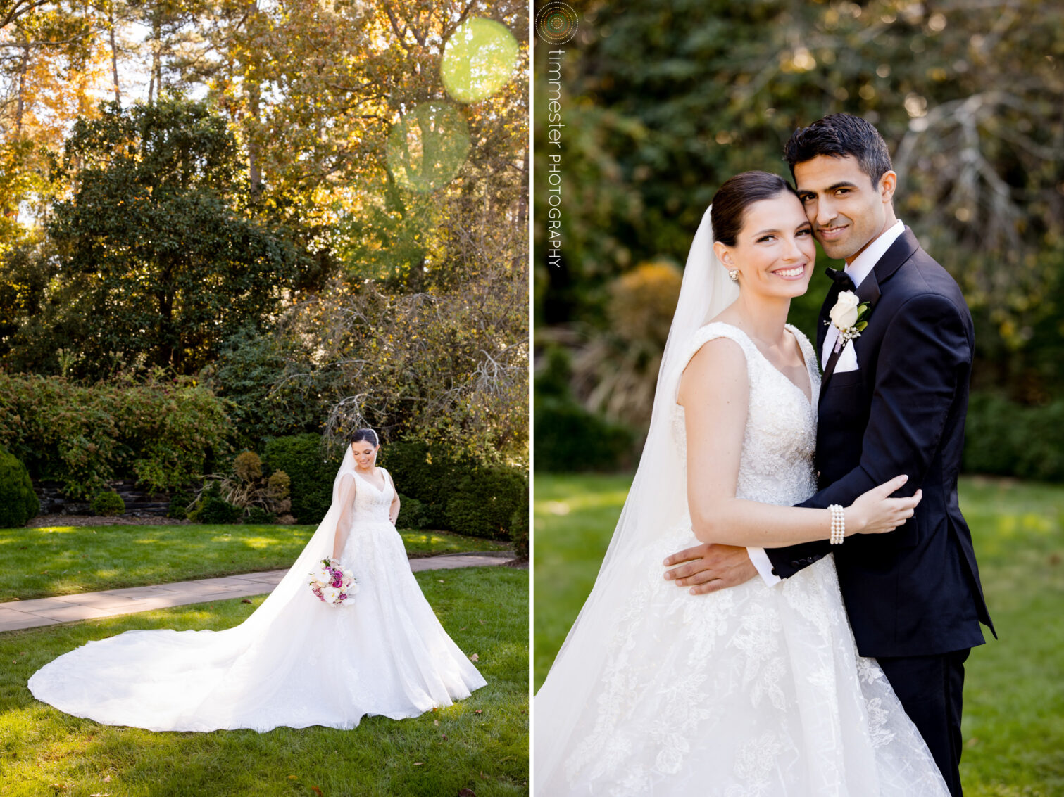 Duke Gardens wedding and bridal portraits, Durham, NC