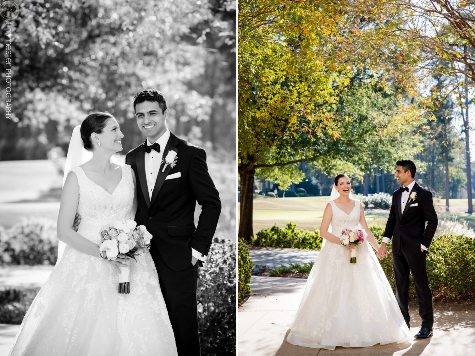 Wedding and newlywed portraits at Washington Duke Inn in Durham, NC