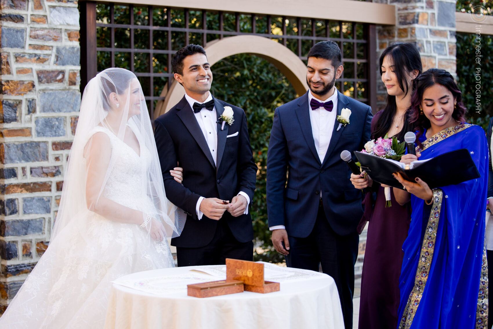 Multicultural wedding ceremony at Washington Duke Inn in Durham, NC