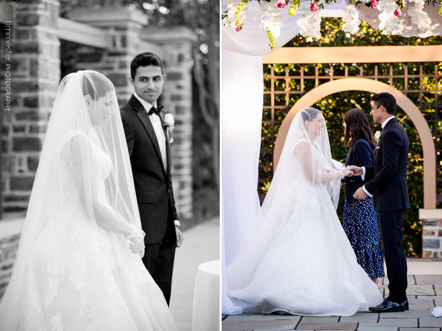 Wedding ceremony at Washington Duke Inn, Duke University