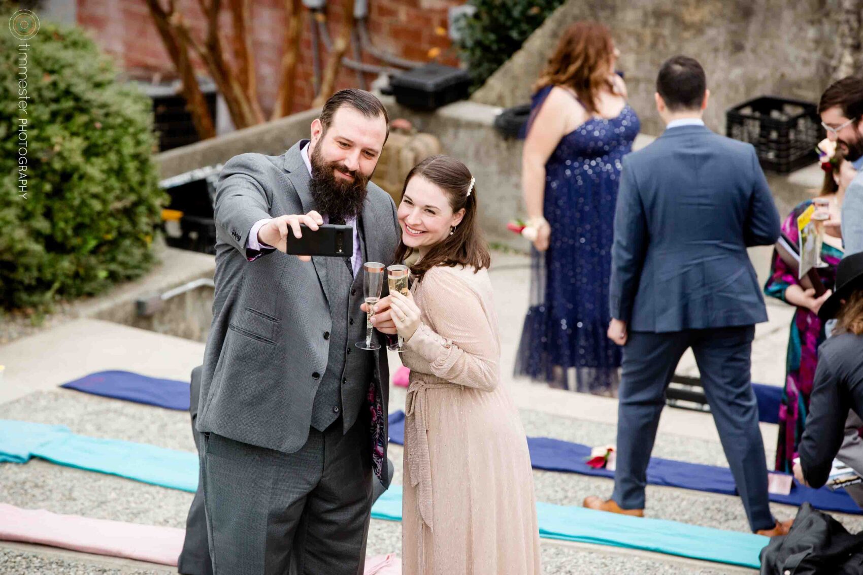 Wedding ceremony at Haw River Ballroom