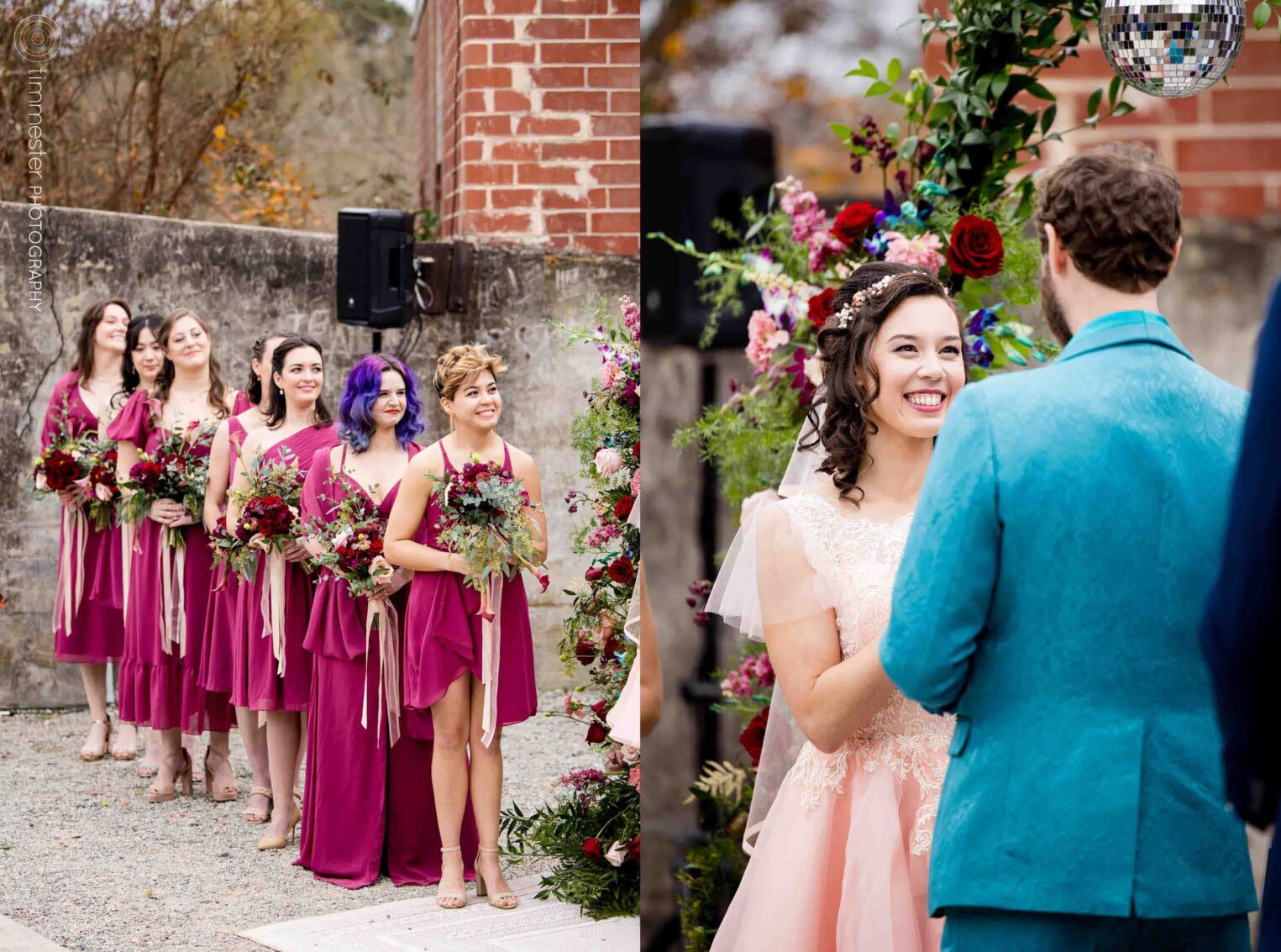 Wedding ceremony at Haw River Ballroom in North Carolina