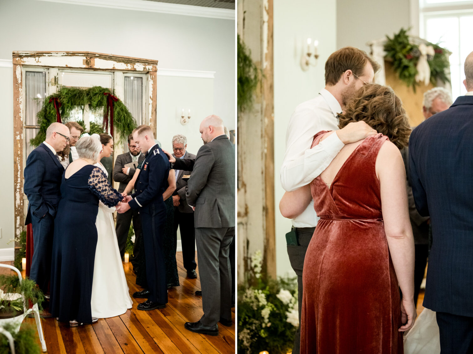 Parlour at Manns Chapel wedding in North Carolina