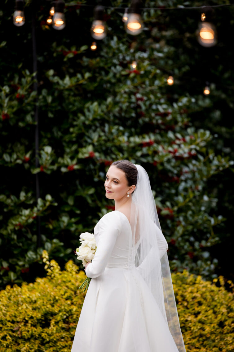 Bride at her Parlour at Manns Chapel wedding in Chapel Hill, NC