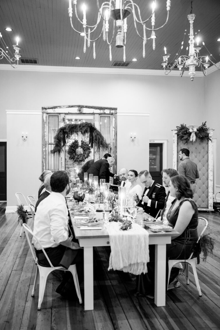 Wedding reception and elopement at Parlour at Manns Chapel in Chapel Hill, North Carolina